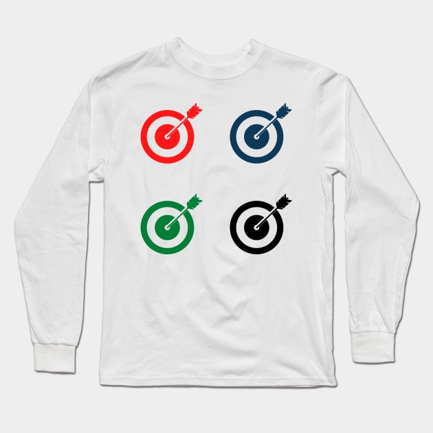 red blue green black target design Long Sleeve T-Shirt by Artistic_st